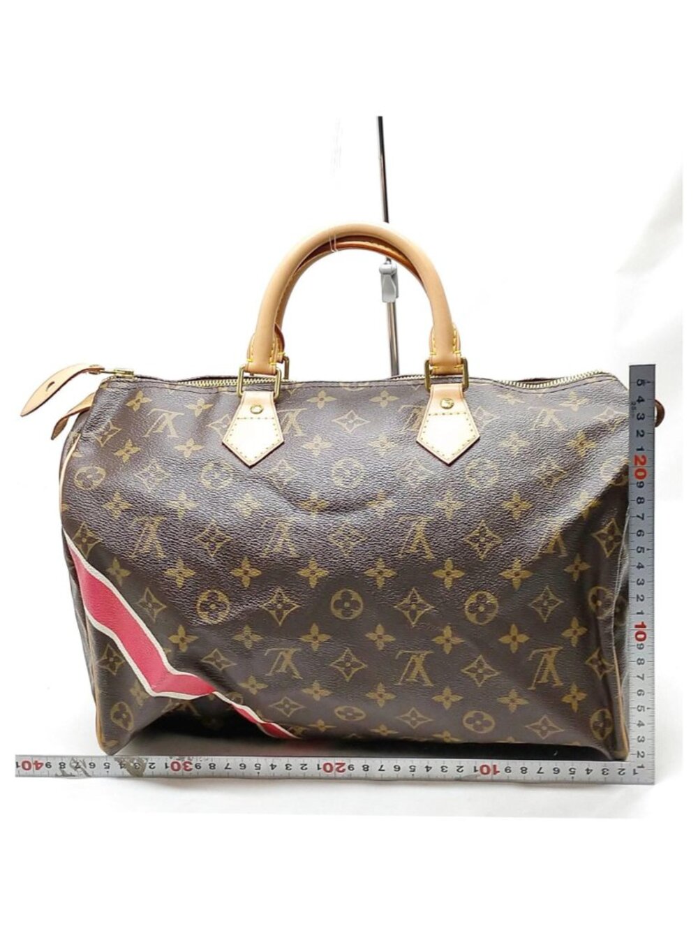 Authentic Louis Vuitton Speedy 35 Monogram Custom Painted Handbag Boston Bag - Picture 3 of 16